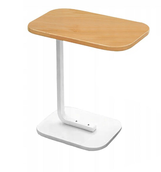 Masuta de cafea moderna, Zola, forma de C, cadru metalic, 40 x 30 x 60 cm, alb/maro Masuta de cafea moderna, Zola, forma de C, cadru metalic, 40 x 30 x 60 cm, alb/maro